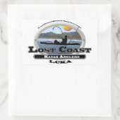Verlorene Küste Kayak Angler Rechteckiger Aufkleber (Tasche)