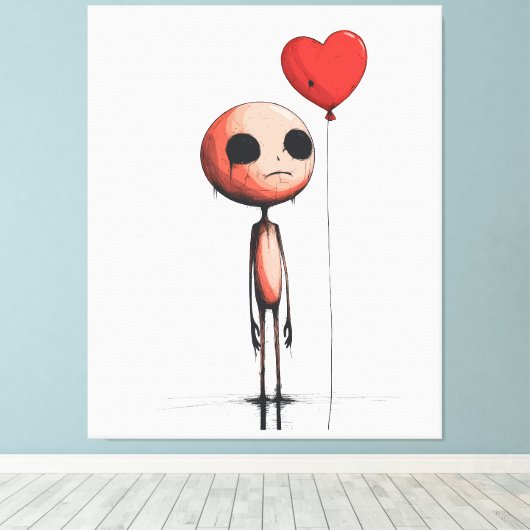 Verlorene Liebe - Dark Surreal Art Print Leinwanddruck (Insitu (Holzboden))