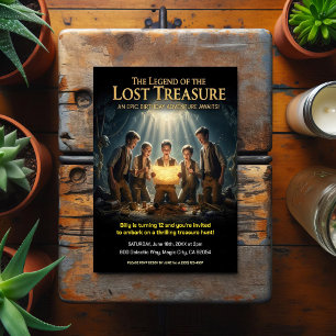 Verlorene Piratenschatz-Geburtstagsfeier Postkarte