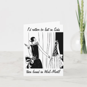 Verlorene Saks Funny Birthday Card Karte