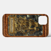 Verlorener Anker Cooles altes Schiff Monogramm Case-Mate iPhone Hülle (Rückseite (Horizontal))