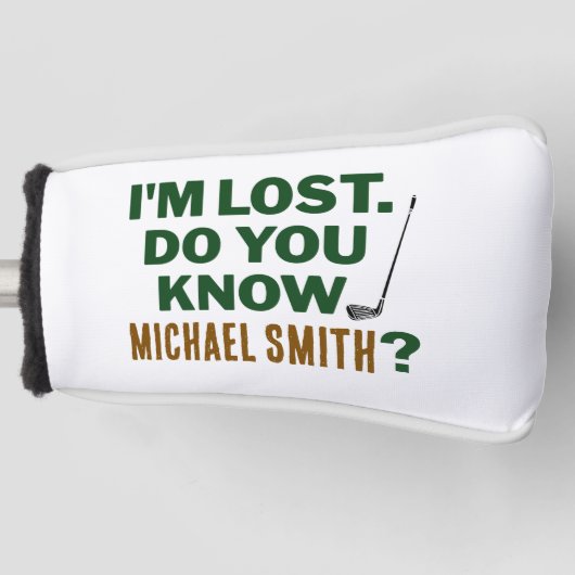 Verlorener Golf Humor Zitat Mit Namens Text Design Headcover (Vorderseite)