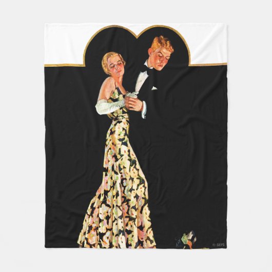 Verlorener Hosenträger Fleecedecke (Vorderseite)