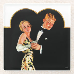 Verlorener Hosenträger Glasuntersetzer