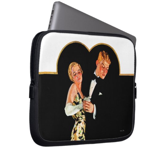 Verlorener Hosenträger Laptopschutzhülle (Vorne Rechts)