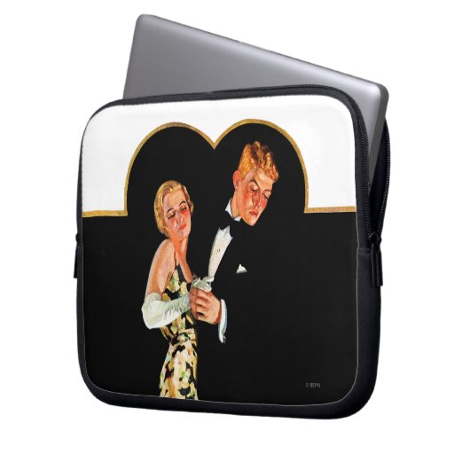 Verlorener Hosenträger Laptopschutzhülle (Vorderseite Links)