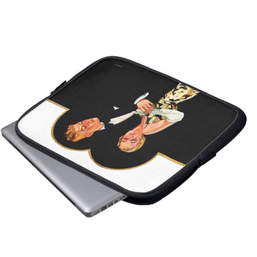 Verlorener Hosenträger Laptopschutzhülle (Vorne Knopf)