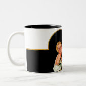 Verlorener Hosenträger Zweifarbige Tasse (Links)