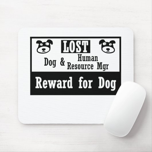 Verlorener Hundemenschliches Mousepad (Mit Mouse)