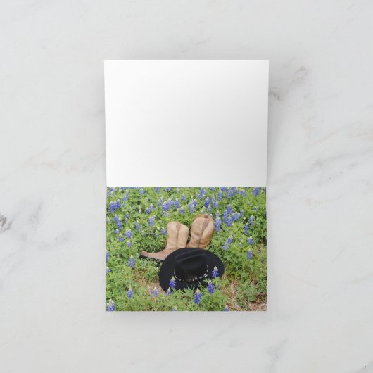 Verlorener Hut und Bluebonnets Karte (Innenseite)