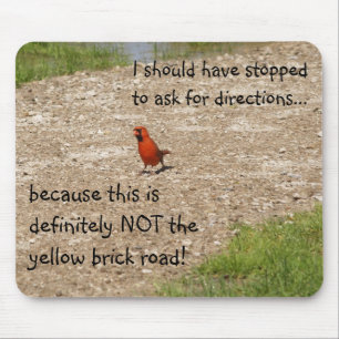 Verlorener Kardinal auf Weg Mousepad