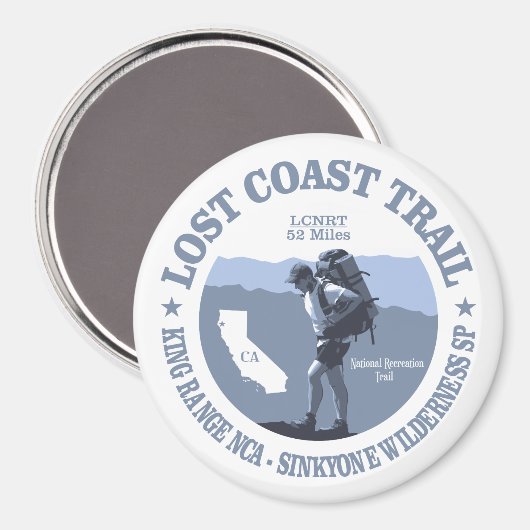 Verlorener Küstenweg (rd) Magnet (Vorderseite/Rückseite)