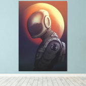 Verlorener Raum-Träumer-Astronaut Kosmische Kunst Leinwanddruck (Insitu (Holzboden))