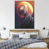 Verlorener Raum-Träumer-Astronaut Kosmische Kunst Leinwanddruck (Insitu (Schlafzimmer))