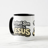 Verlorener Sohn - Erlöst von JESUS Tasse (Vorderseite Links)