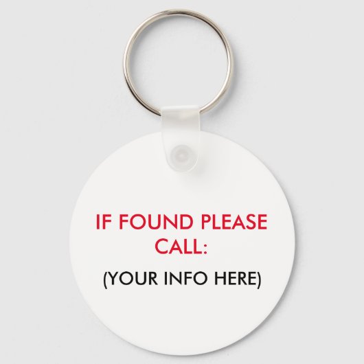 VERLORENER UND GEFUNDENER SCHLÜSSELANHÄNGER (Vorderseite)