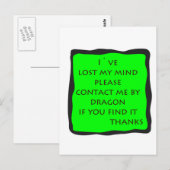 verlorenes Bewusstsein Postkarte (Vorne/Hinten)