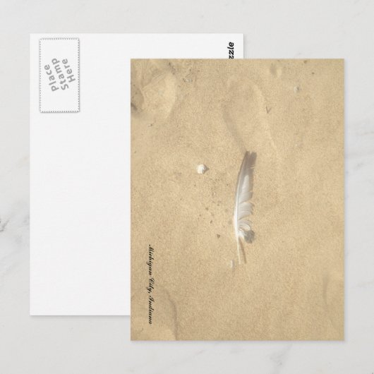 verlorenes Feather Postkarte (Vorne/Hinten)