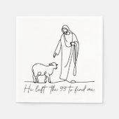 verlorenes Schaf Jesus Serviette (Vorderseite)