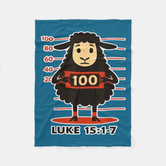 Verlorenes Schaf Lukas 15 1 Bibelvers Fleecedecke (Vorderseite)