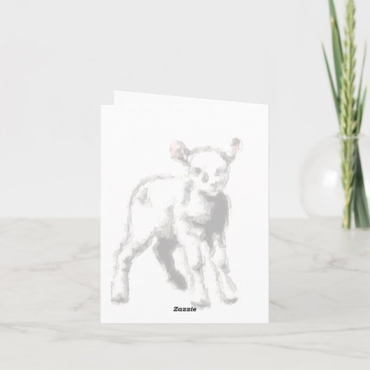 verlorenes Sheep Gruß Karte (Rückseite)