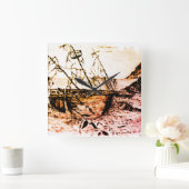 Verlorenes und vergessenes Schiff Quadratische Wanduhr (Zuhause)