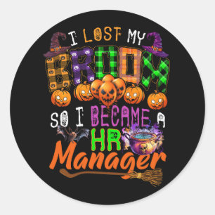 verlorenes Zimmer, sodass ich ein HR Manager Hallo Runder Aufkleber