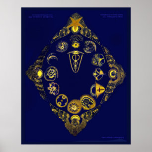 Verlorenes Zodiac von Rudof Steiner (große 30 x 24 Poster