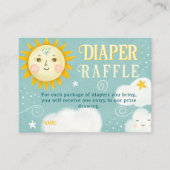 Verlosung für das Baby "Retro whimsical Sun and Cl Begleitkarte (Vorderseite)