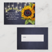 Verlosung für Sonnenblumen Babydusche Begleitkarte (Vorne/Hinten)