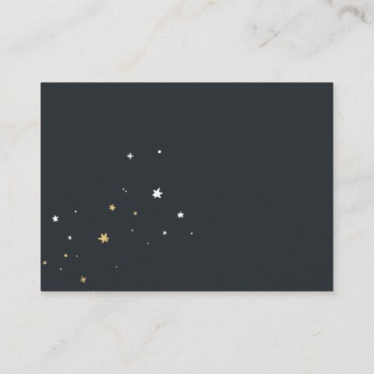 Verlosung von Gold Glitzer Stars Wasserfarben-Chic Begleitkarte (Rückseite)
