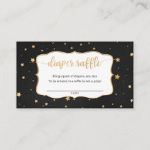 Verlosungskarte für das Black Gold Star-Chalkboard