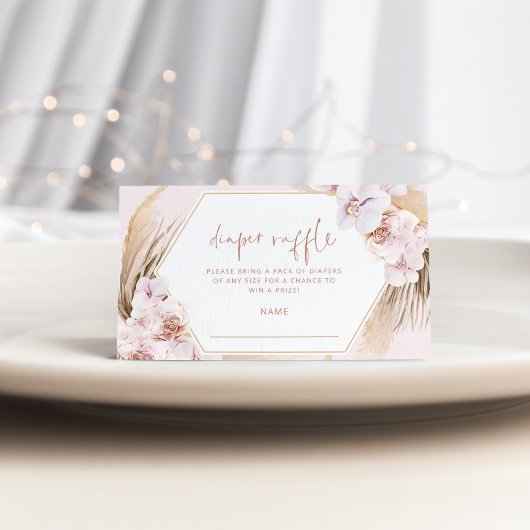 Verlosungskarte für Pampas-Gras Begleitkarte