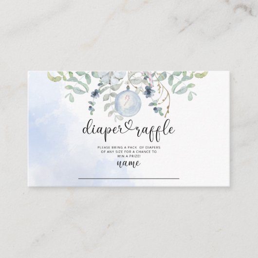 Verlosungskarte für Winterdiaper Begleitkarte (Vorderseite)