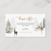 Verlosungskarte für Winterwaldwald Begleitkarte (Vorderseite)