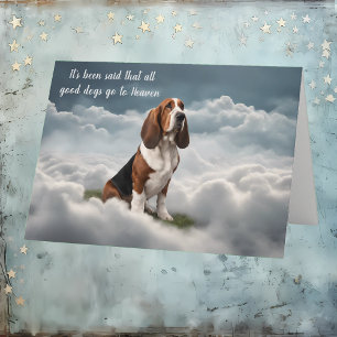 Verlust der Basset Hund Hund Himmel Sympathie Kart Feiertagskarte