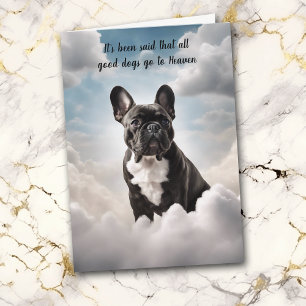 Verlust der Black French Bulldog Heaven Sympathy C Feiertagskarte