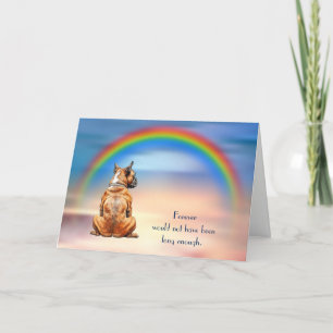 Verlust der Boxer Rainbow Sympathy Card 2 Feiertagskarte