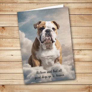 Verlust der "Bulldog Heaven Sympathy Card" Feiertagskarte