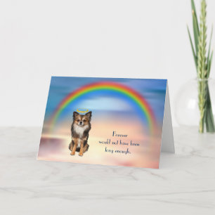 Verlust der Chihuahua-Rainbow-Sympathy-Karte Feiertagskarte
