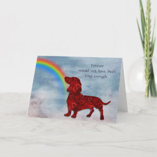 Verlust der Dackel Herz Rainbow Sympathy Card Feiertagskarte