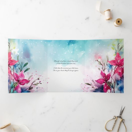 Verlust der Erinnerungskarte Dreifach Gefaltete Karte (Innenseite)