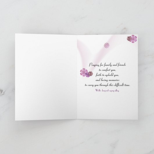 Verlust der Gartentür des Beileids Karte (Innenseite)