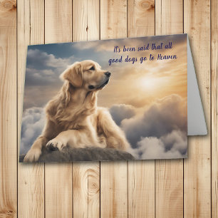 Verlust der Golden Retriever Hund Himmel Sympathie Feiertagskarte