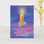 Verlust der großen Enkeltochter zum ersten Jahrest Karte (Gelbe Blume)