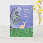 Verlust der Katze (Abessinier) Sympathiekarte Karte (Gelbe Blume)