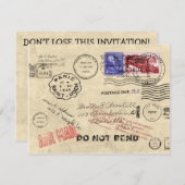 Verlust der Posteinladung Einladung (Vorne/Hinten)