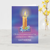 Verlust der religiösen Kerze zum ersten Jahrestag  Karte (Gelbe Blume)