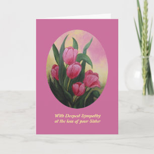 Verlust der Schwester Sympathy Card Karte
