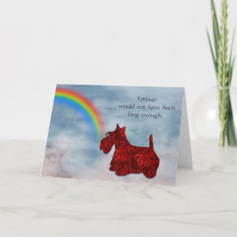 Verlust der Scottie Hearts Rainbow Sympathy Card Feiertagskarte